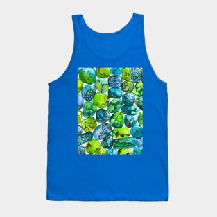 Turquoise pattern Tank Top